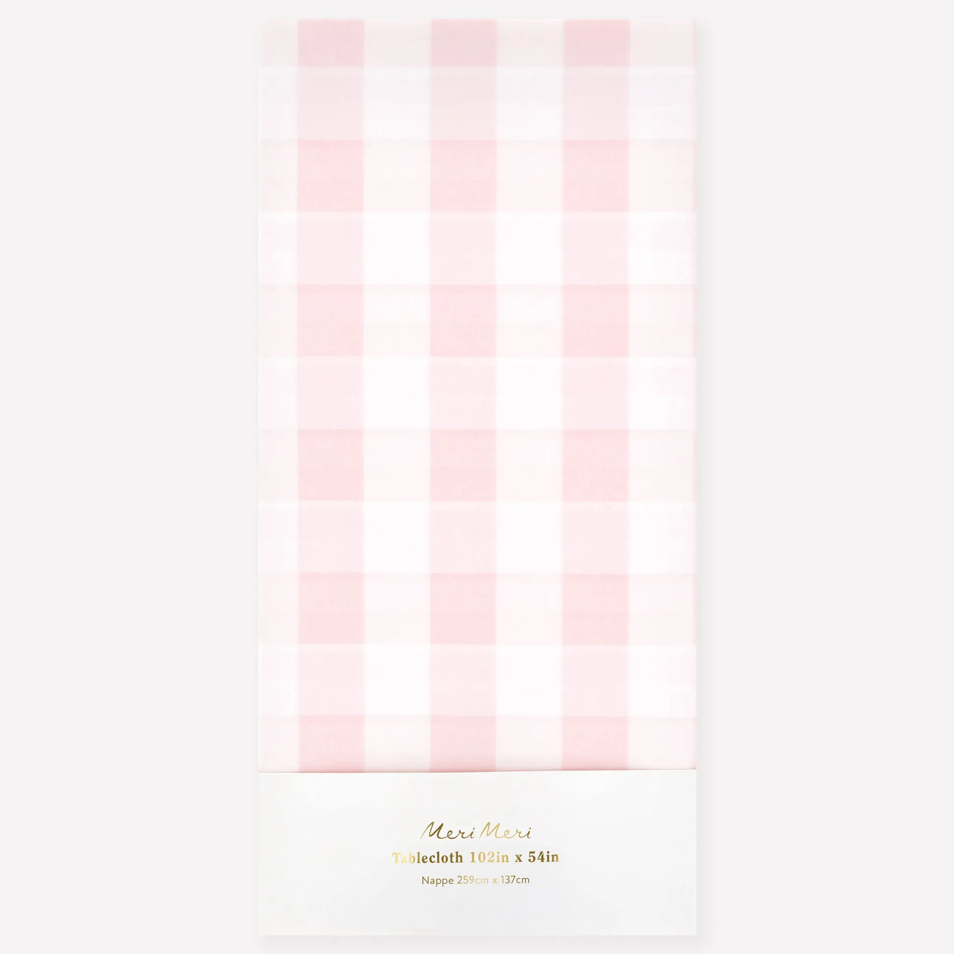 Pink Gingham Paper Tablecloth
