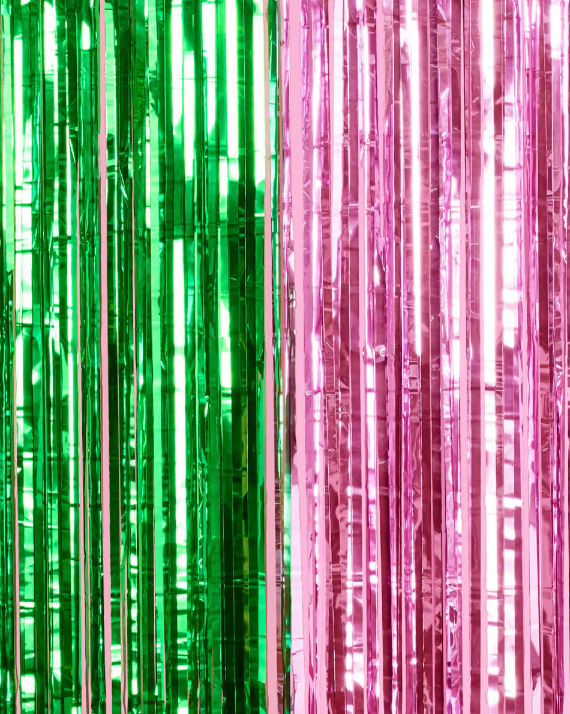 Pink & Green Curtain