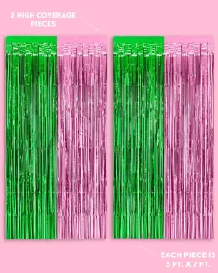 Pink & Green Curtain