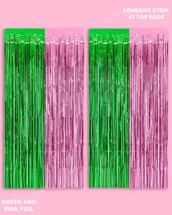 Pink & Green Curtain