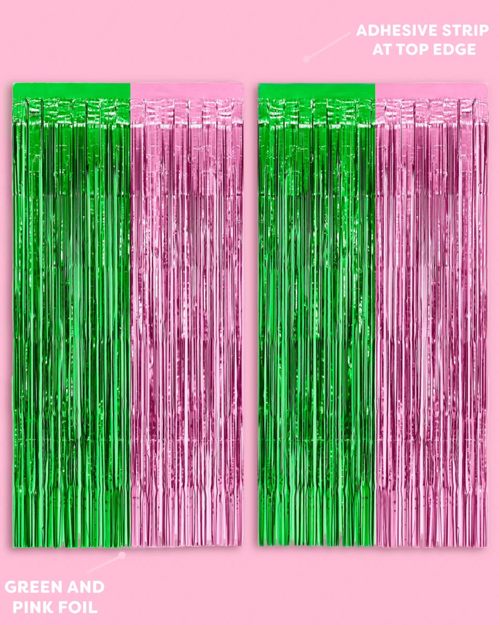 Pink & Green Curtain