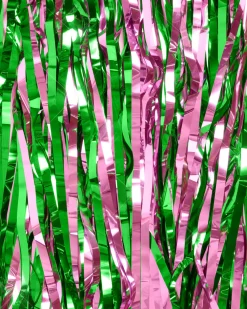 Pink & Green Curtain