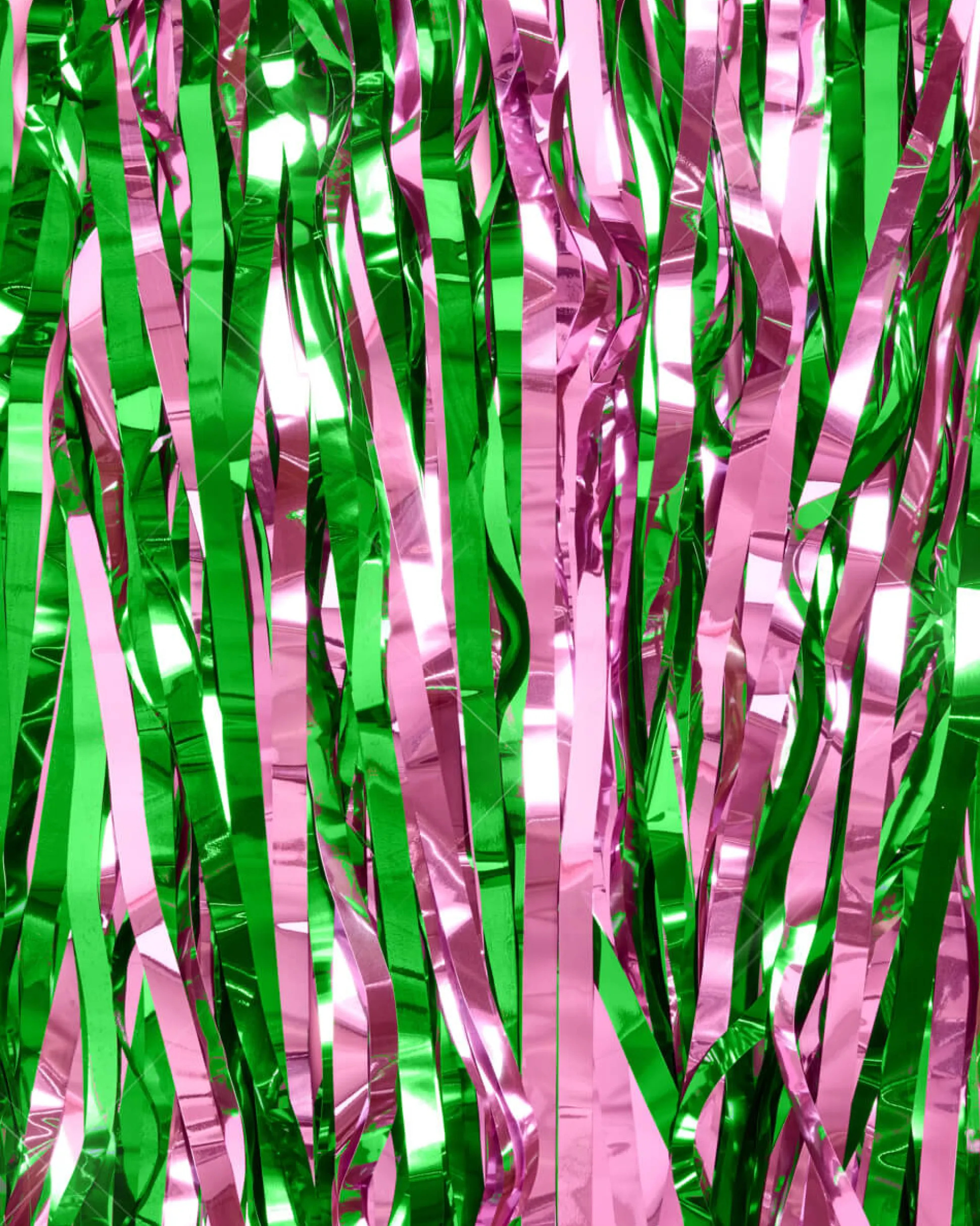 Pink & Green Curtain