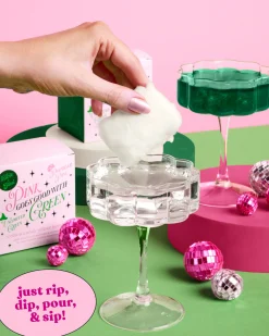 Pink + Green Glitter Bombs - 4 cotton candy glitter bombs