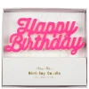 Pink Happy Birthday Candle