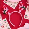 Pink Rein-dear Headband - stuffed velvet headband