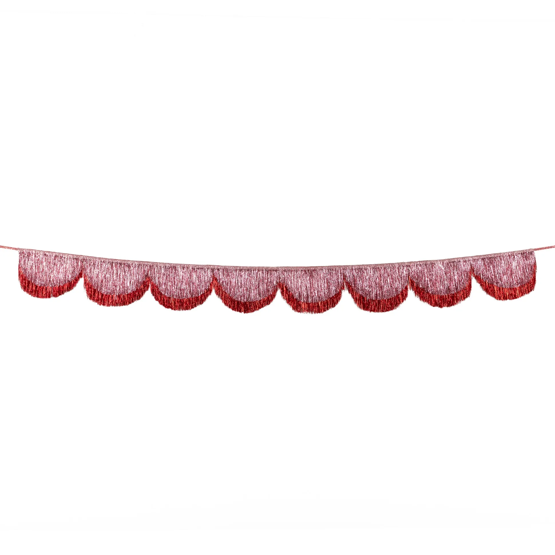 Pink Tinsel Scallop Garland