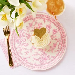 Pink Toile Cups, 10 per pack