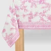 Pink Toile Paper Tablecloth