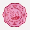 Pink Vintage Botanical Reusable Small Plates (x 4)