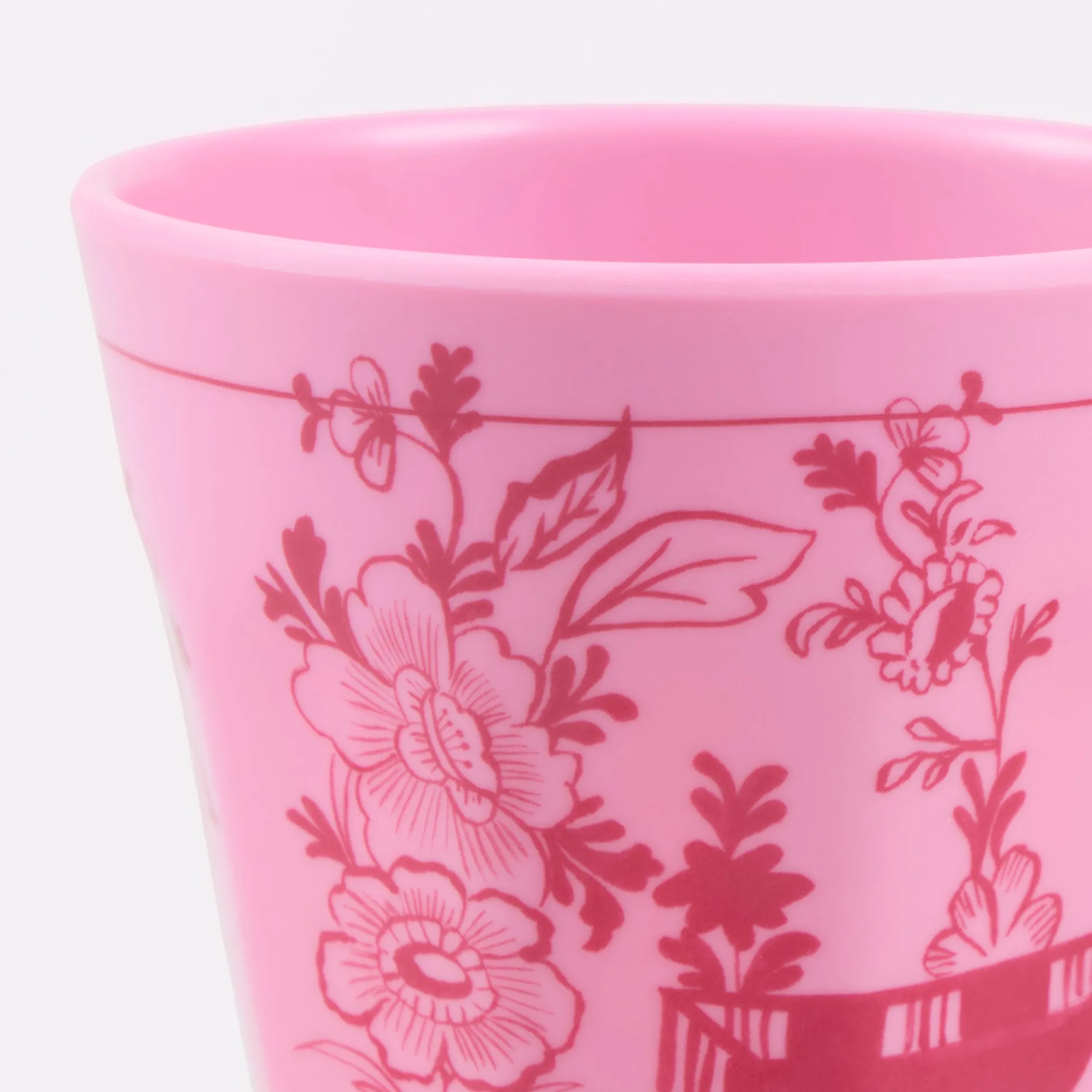 Pink Vintage Botanical Reusable Cups (x 4)