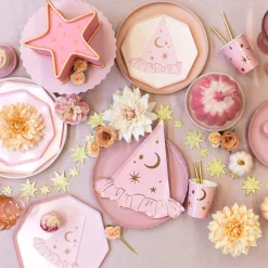 Pink Witch Hat Plates, Pack of 8