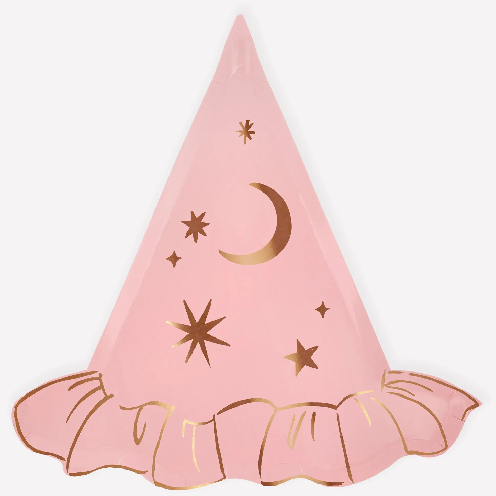 Pink Witch Hat Plates, Pack of 8
