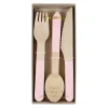Pink Wooden Cutlery Set, Pack of 24