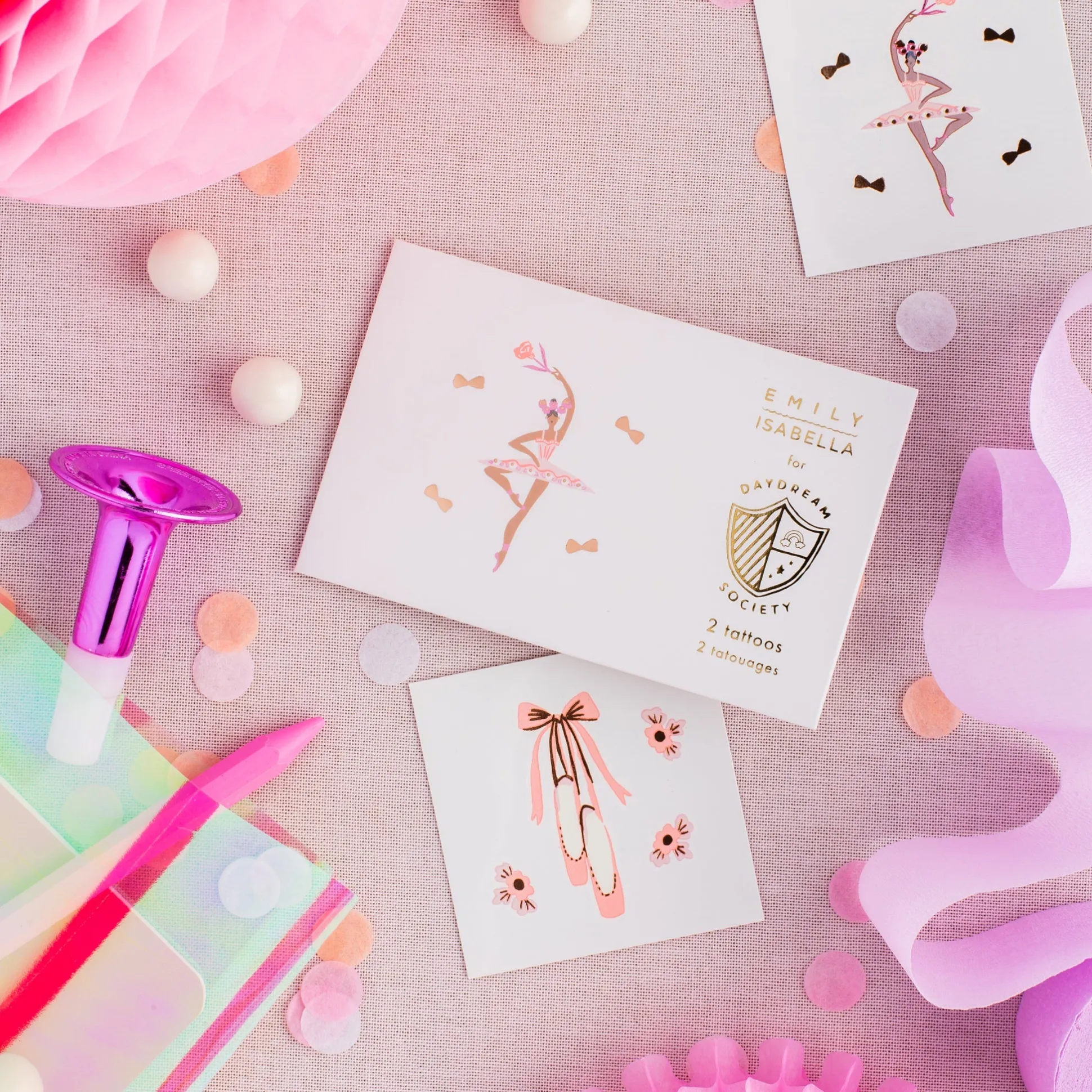Pirouette Temporary Tattoos, Pack of 2