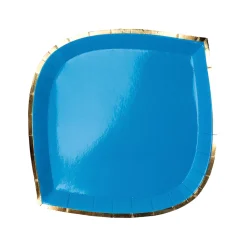Posh Blue My Mind Dessert Plates, Pack of 8