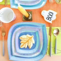 Posh Bubble Mint Charger Plates, Pack of 8
