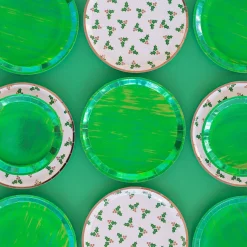Posh Emerald City Round Dinner Plates, Pack of 8
