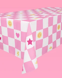 Preppy Party Tablecloth - Washable Table Cover