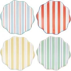 Preppy Stripe Dinner Plates, Pack of 8