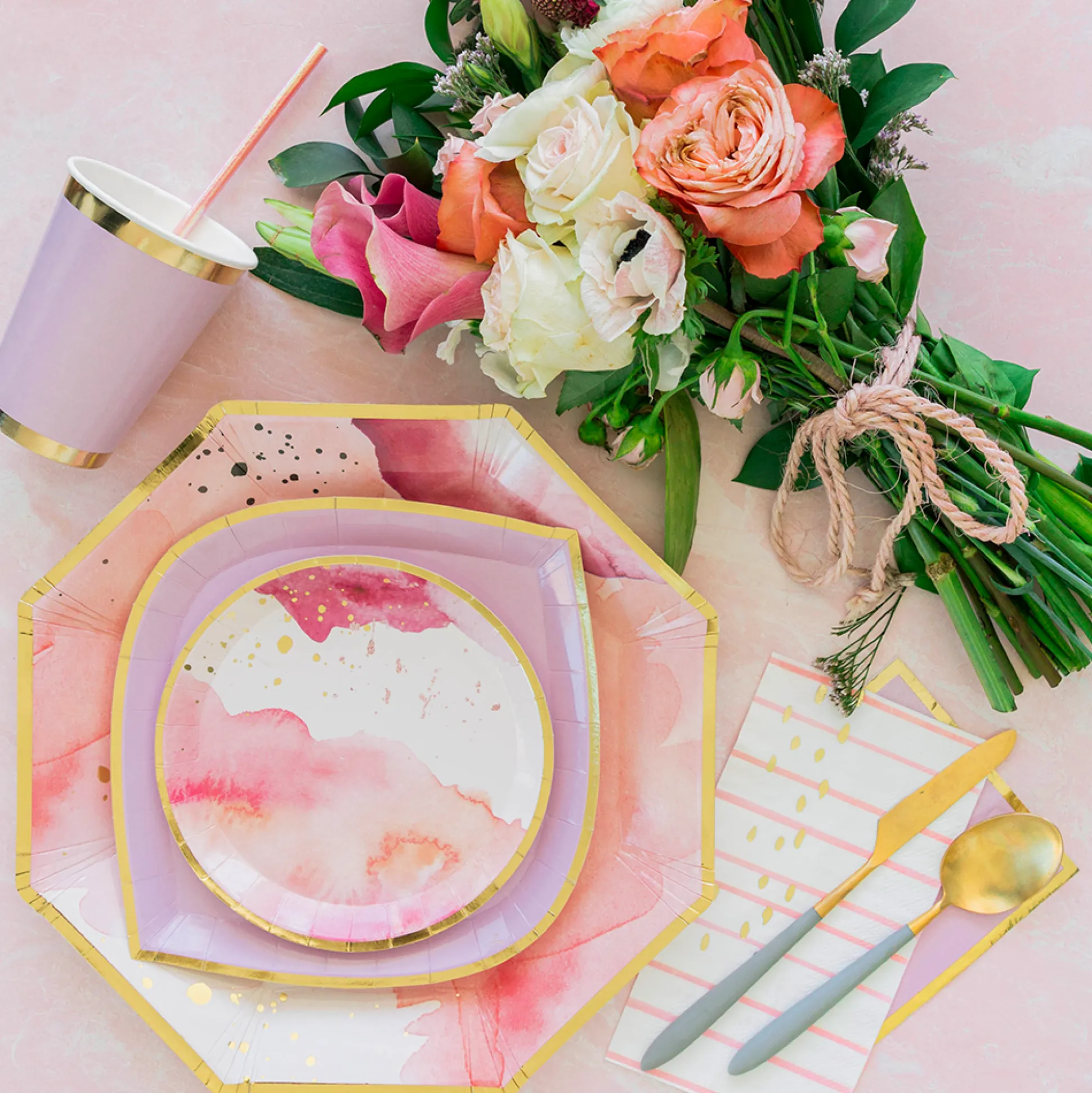 Pretty in Pink Dessert Plates, Pack of 8