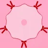 Pretty in Pink Tree Skirt - wavy tree skirt w. bows