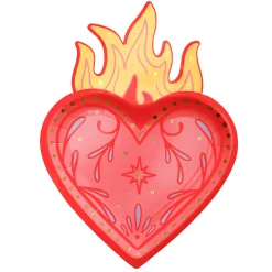 Queens Flaming Hearts Dessert Plates, Set of 8