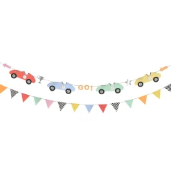 6' Race Cars Garland