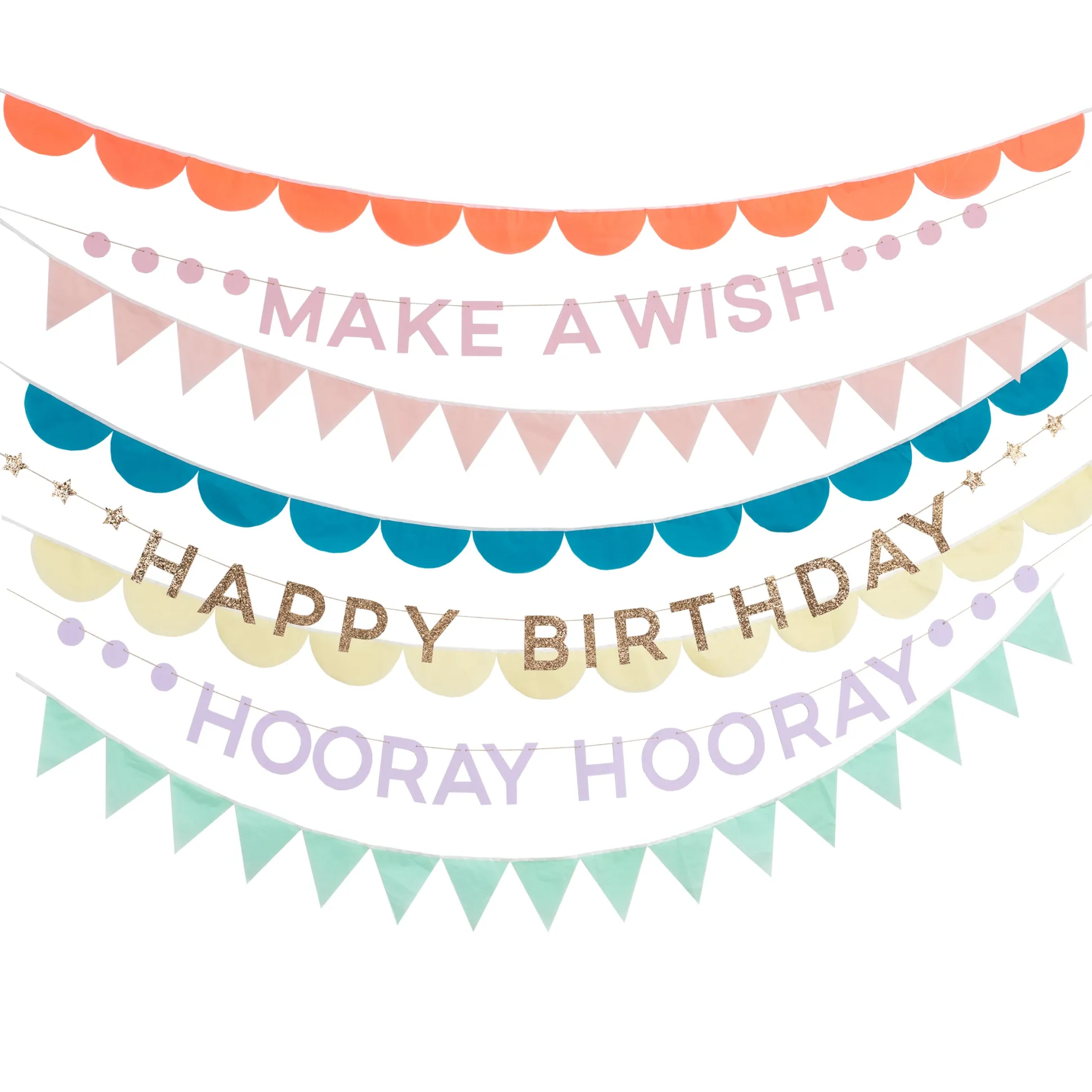 6' Rainbow Birthday Garland