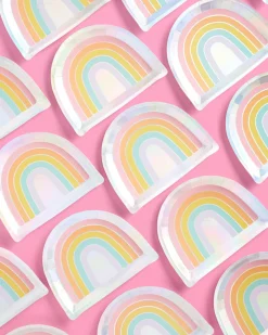 Rainbow Plates, Pack of 25