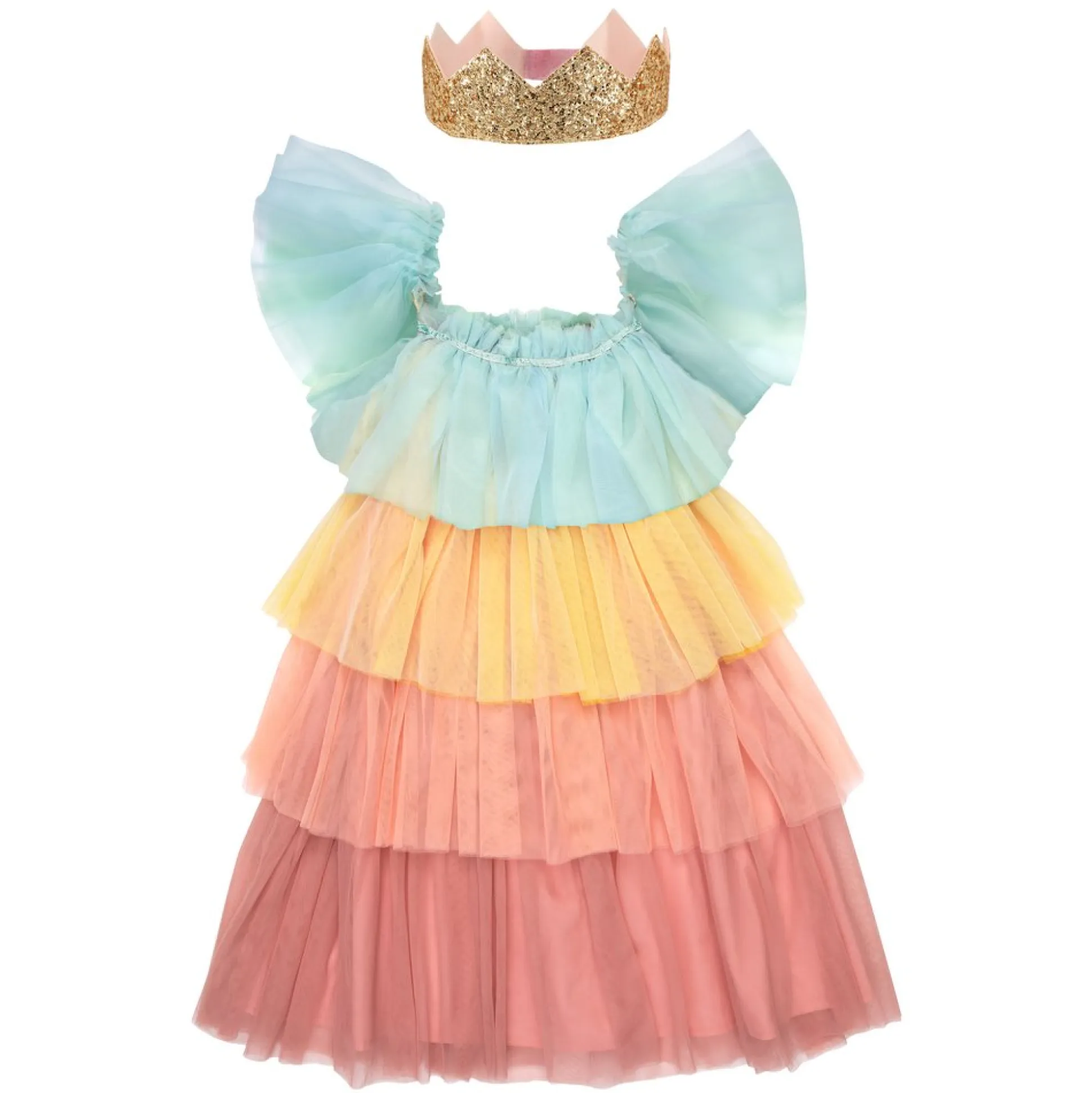 Rainbow Ruffle Princess Dress Up 3-4 Years