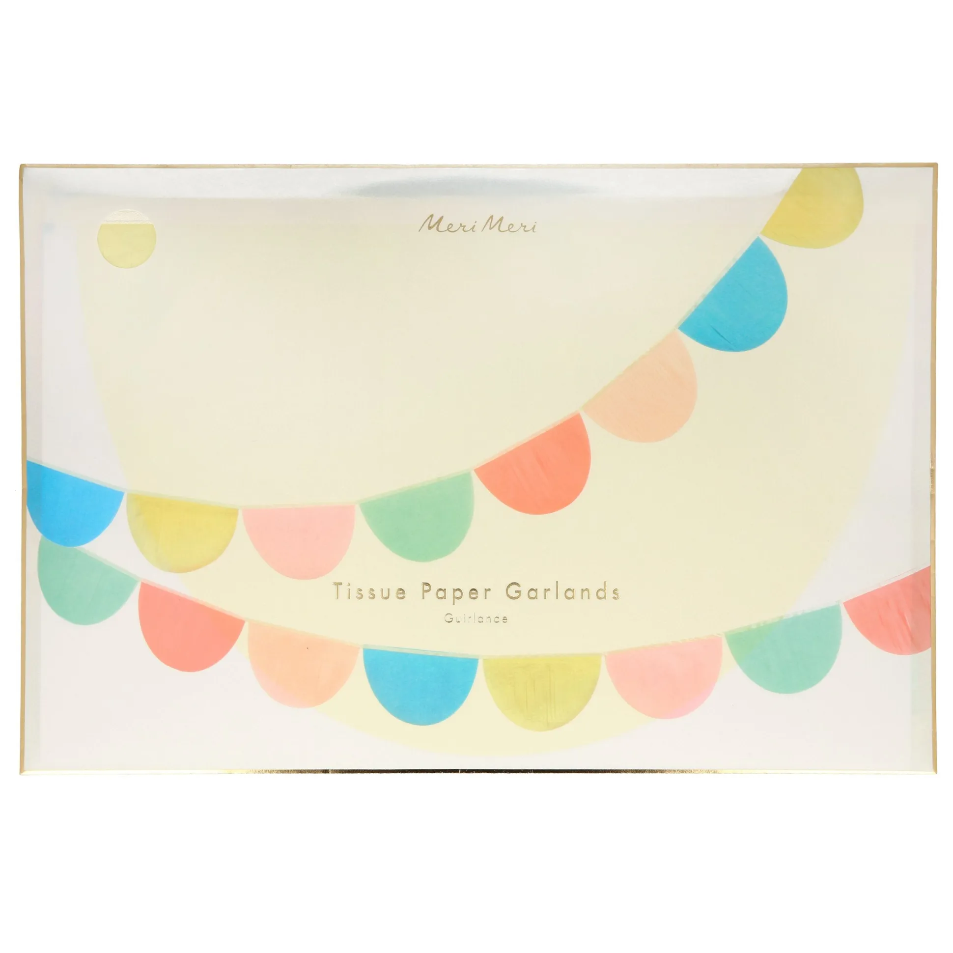 Rainbow Tissue Paper Scallop Garlands