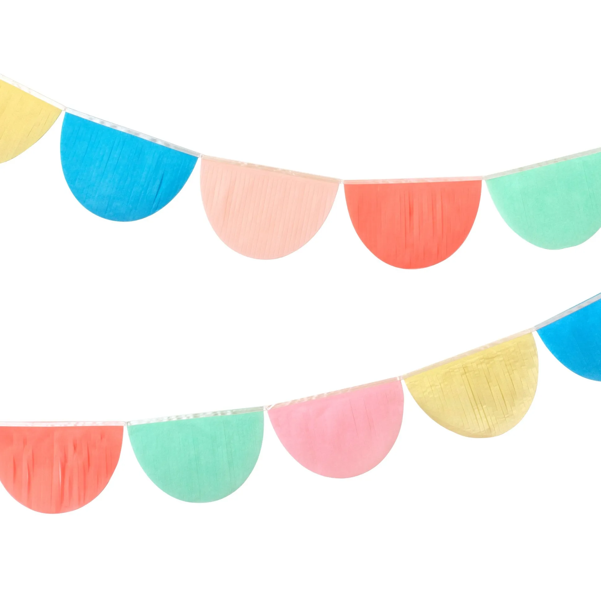 Rainbow Tissue Paper Scallop Garlands