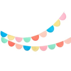 Rainbow Tissue Paper Scallop Garlands