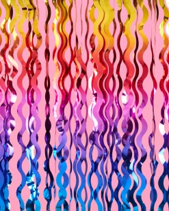 Rain On Me Curtain - wavy foil curtain