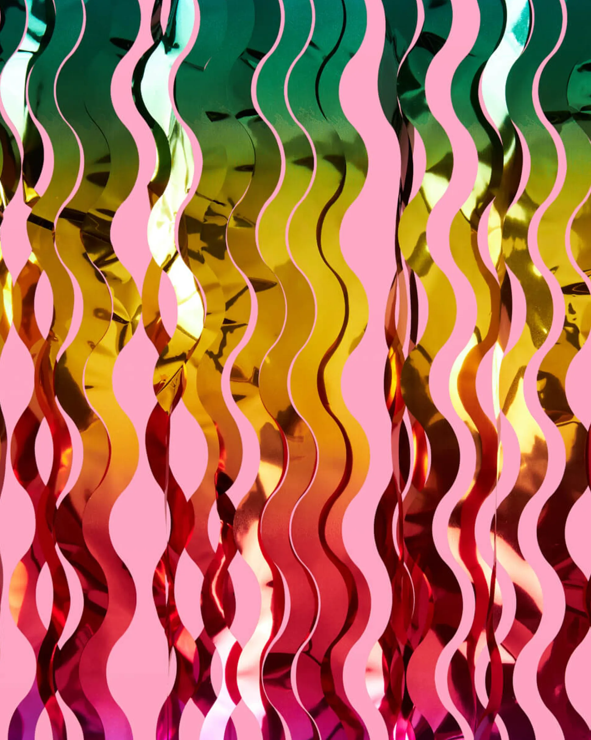 Rain On Me Curtain - wavy foil curtain