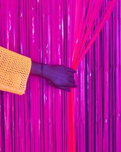Rave Girl Glo Curtain - neon curtain