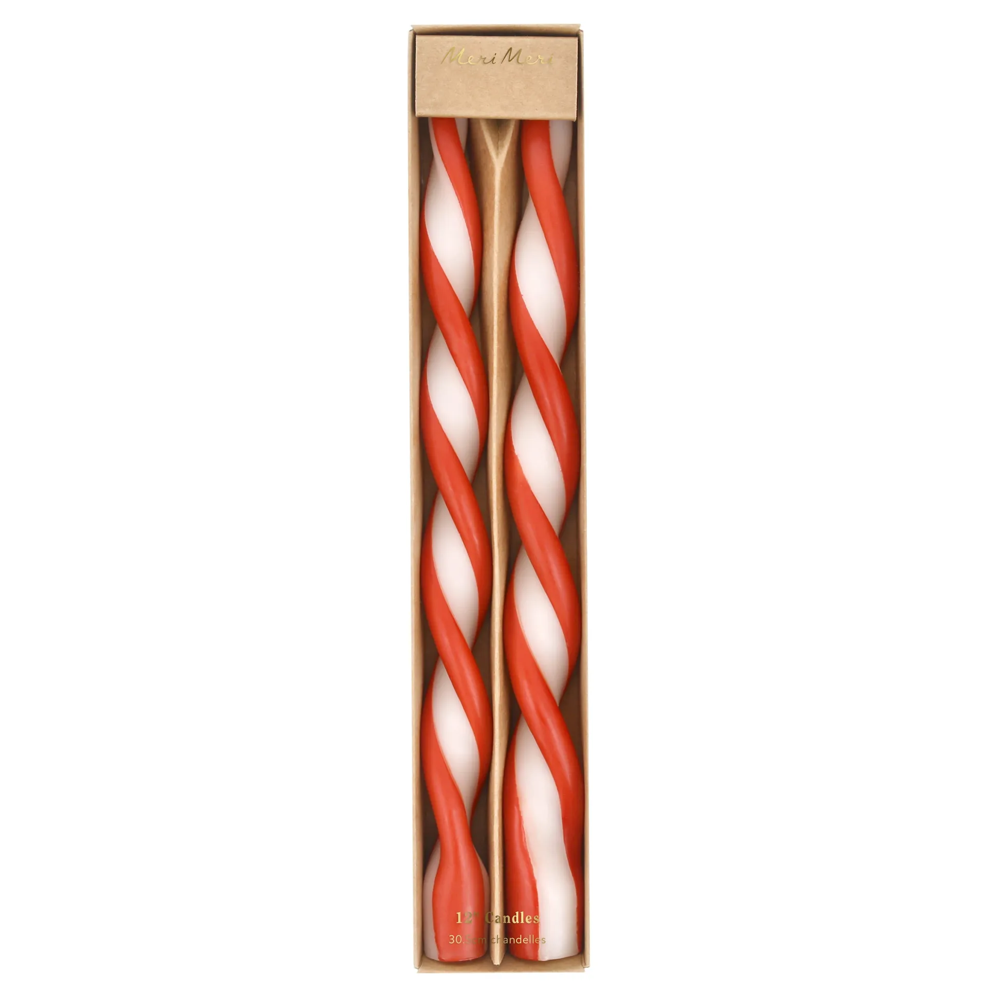 Red Stripe Twist Candles
