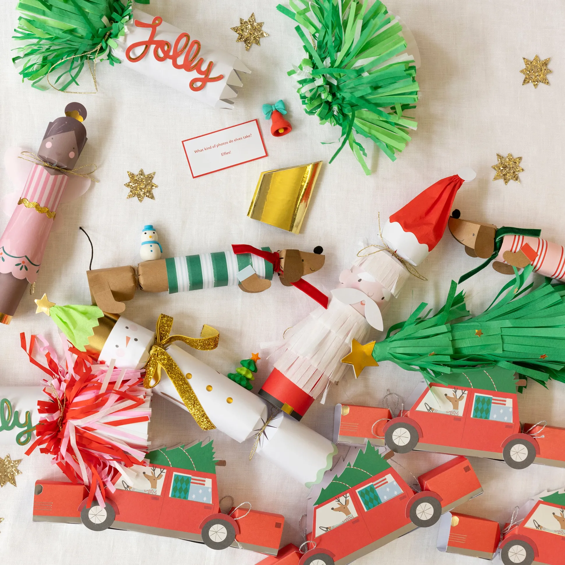 Reindeer In Car Crackers, Pack of 6