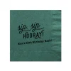 Retro Sip Sip Custom Cocktail Napkin, Black Foil