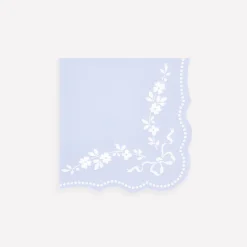 Rococo Blue Small Napkins, Set of 16