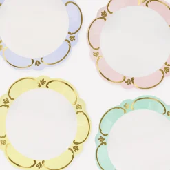 Rococo Pastel Dinner Plates, Set of 8
