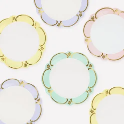 Rococo Pastel Side Plates, Set of 8