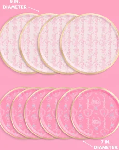 Romance Plates - 32 paper plates, 2 sizes