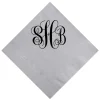 Romantic Monogram Napkin, Black Foil