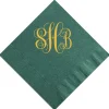 Romantic Monogram Napkin, Gold Foil