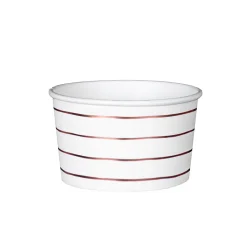 Rose Gold Frenchie Striped Treat Cups, Pack of 8