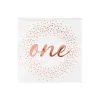 Rose Gold Onederland Cocktail Napkins, Pack of 20