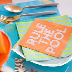 Rule the Pool Witty Cocktail Napkins, Pack of 20
