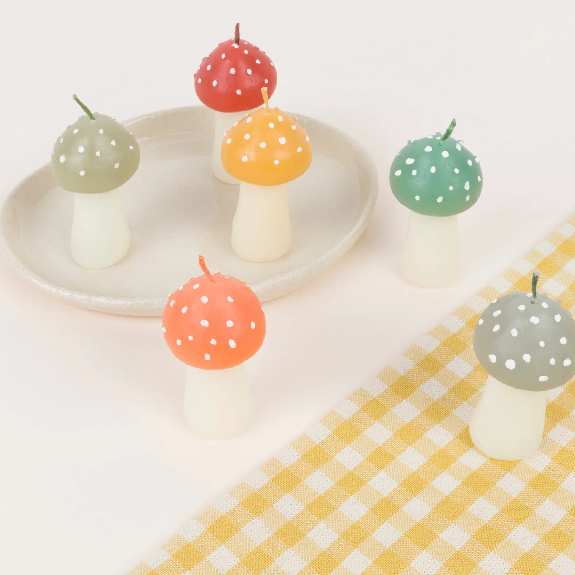 Rustic Mini Mushroom Candles